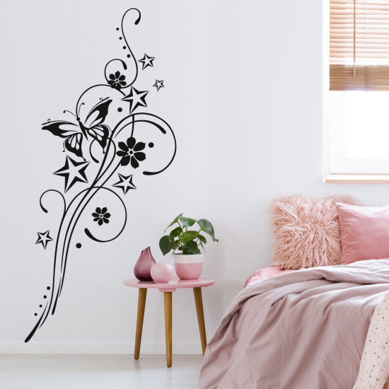 Wall Sticker - Butterfly Flowers