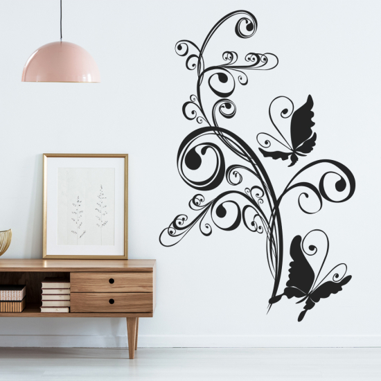 Wall Sticker - Butterfly Flowers