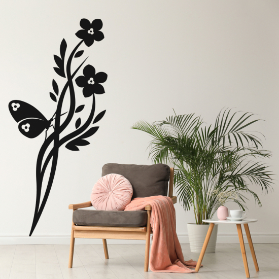 Wall Sticker - Butterfly Flowers