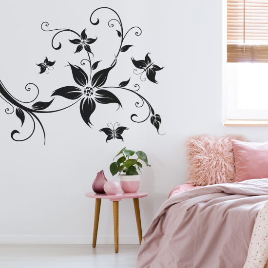 Wall Sticker - Butterfly Flowers