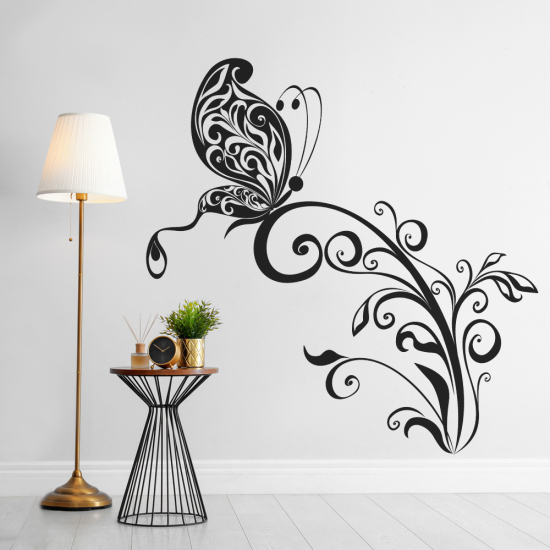 Wall Sticker - Butterfly Flowers