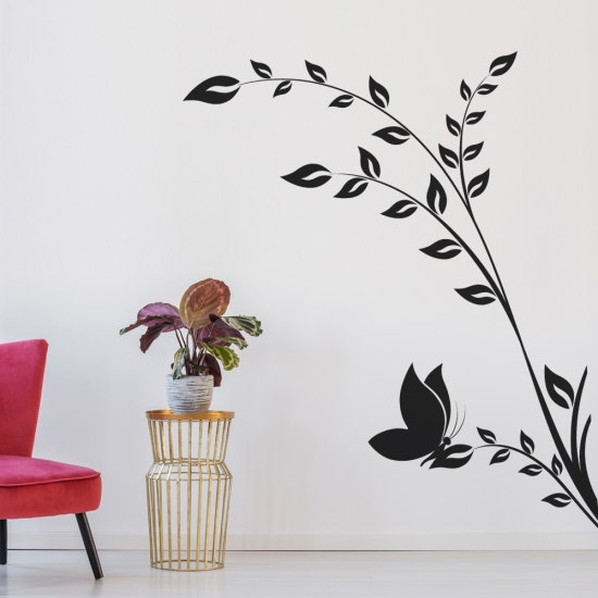 Wall Sticker - Butterfly Flowers