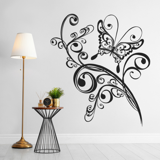 Wall Sticker - Butterfly Flowers