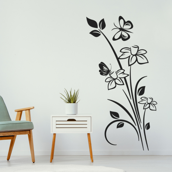 Wall Sticker - Butterfly Flowers