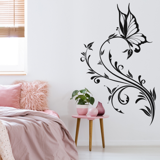 Wall Sticker - Butterfly Flowers