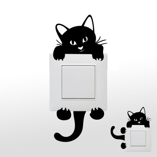 Wall Sticker - Cat  for lights switches