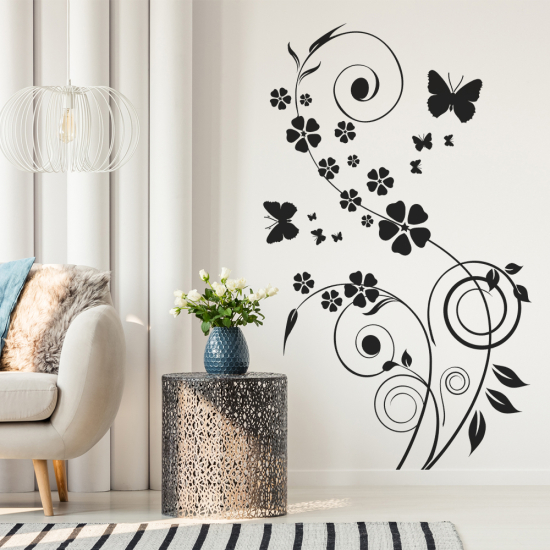 Wall Sticker - Flowers Butterflies