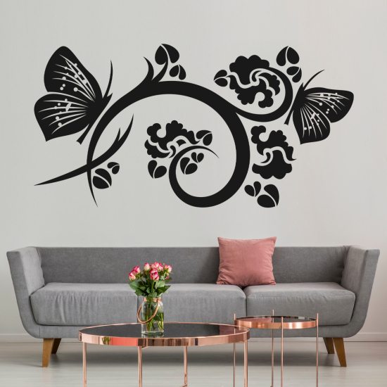 Wall Sticker - Flowers Butterflies