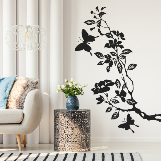 Wall Sticker - Flowers Butterflies