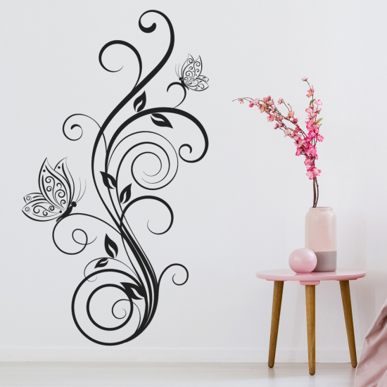 Wall Sticker - Flowers Butterflies