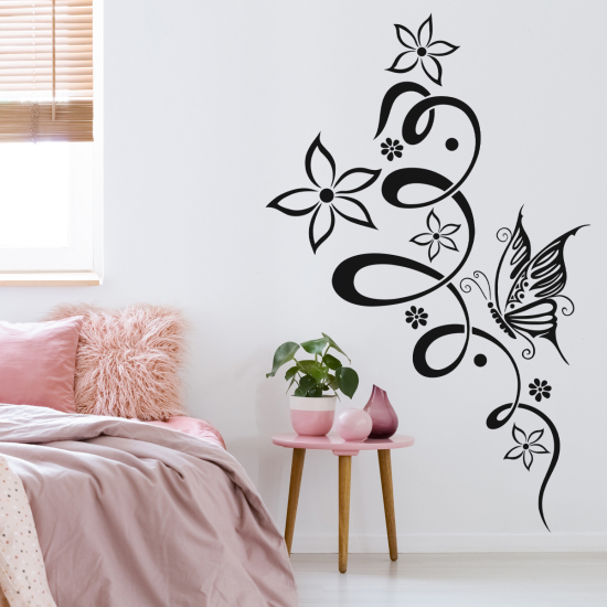 Wall Sticker - Flowers Butterflies