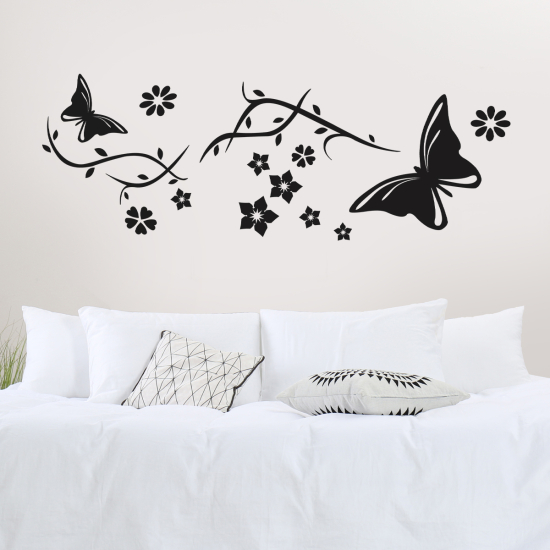 Wall Sticker - Flowers Butterflies