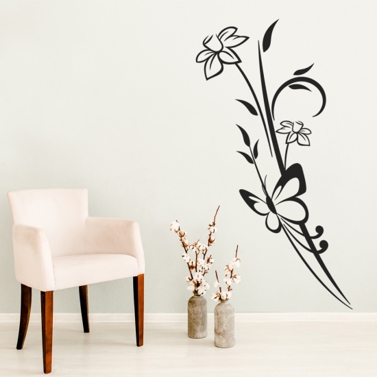 Wall Sticker - Flowers Butterflies