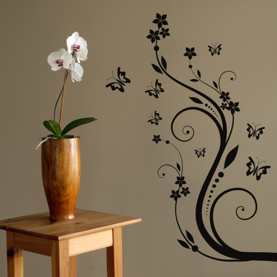 Wall Sticker - Flowers Butterflies