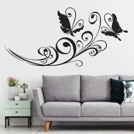 Wall Sticker - Flowers Butterflies