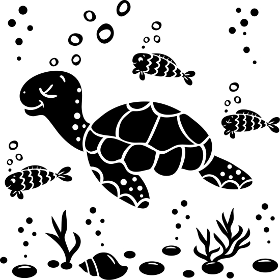 Wall Sticker - Marine Turtle Set Of