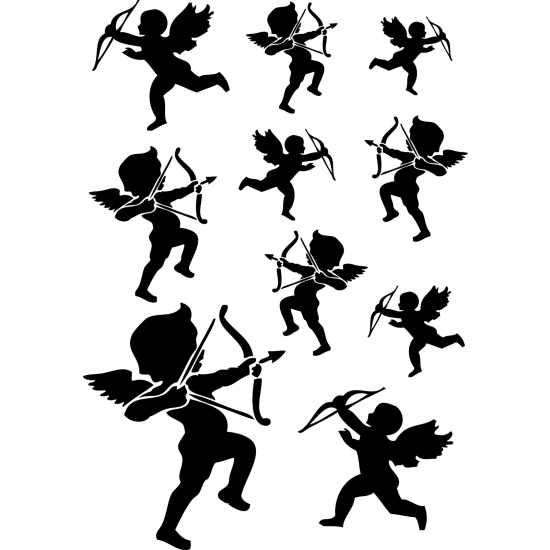 Wall Sticker - Set Of 10 Angels