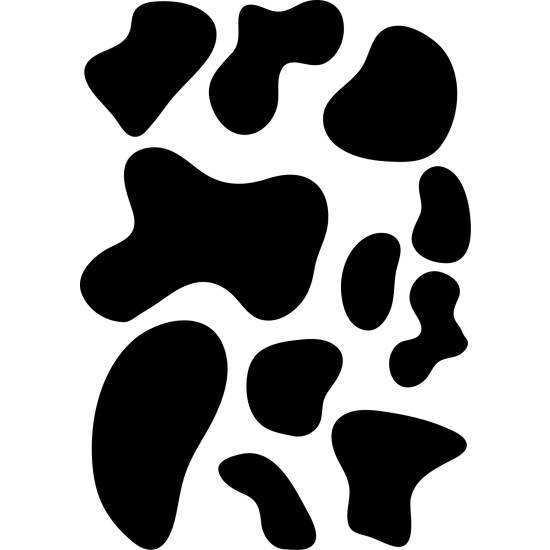 Wall Sticker - Set Of 11 Cow Spots