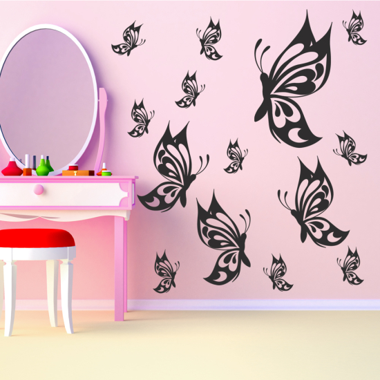 Wall Sticker - Set Of 14 Butterflies