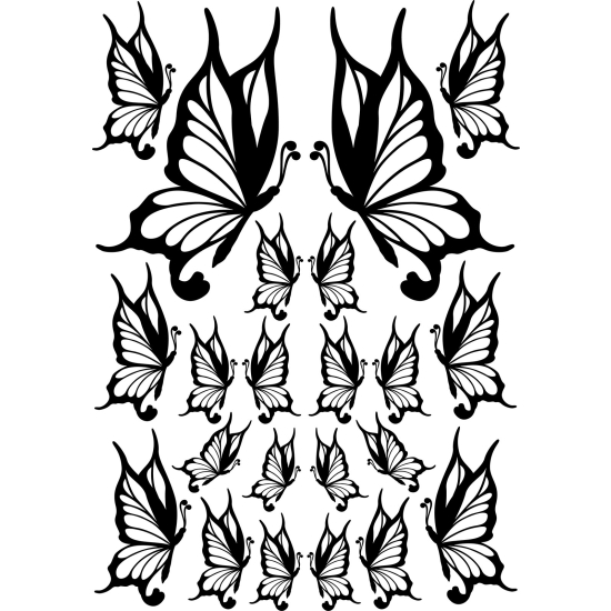 Wall Sticker - Set Of 22 Butterflies