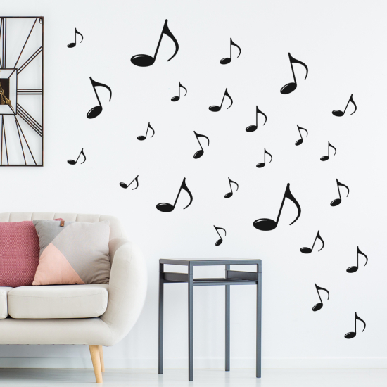 Wall Sticker - Set Of 25 Music Notes