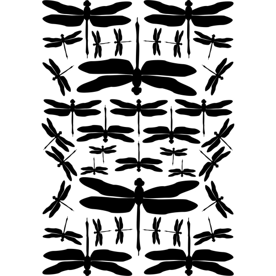 Wall Sticker - Set Of 34 Dragonflies