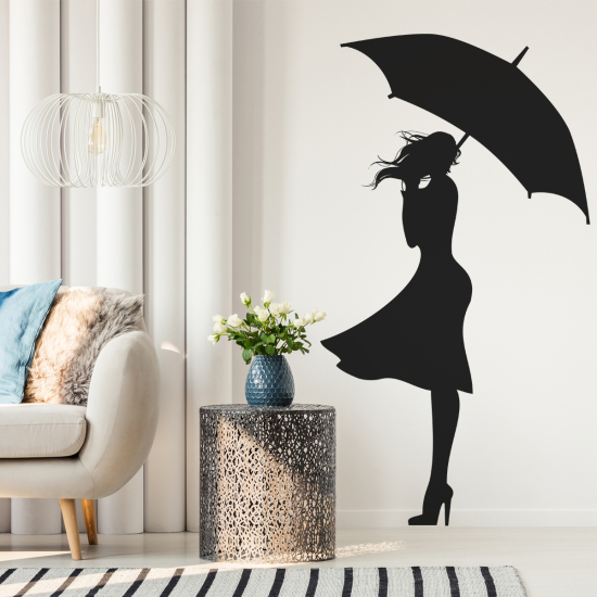 Wall Sticker - Woman with Umbrella