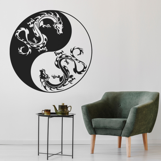 Wall Sticker - Yin Yang Dragons