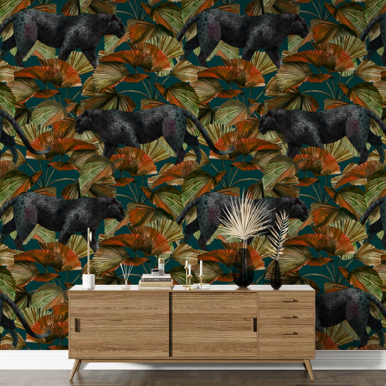 XL Wall Mural - Wallpaper - Black Panthers