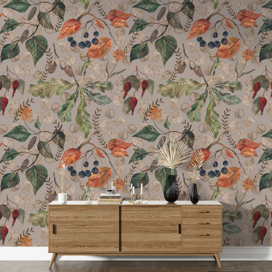 XL Wall Mural - Wallpaper - Botanical pattern