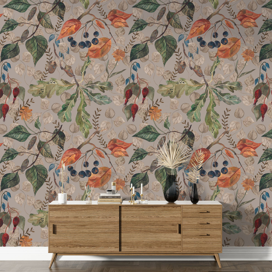 XL Wall Mural - Wallpaper - Botanical pattern