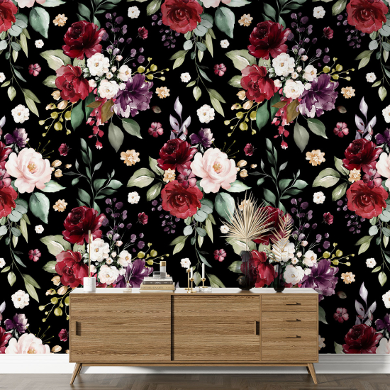 XL Wall Mural - Wallpaper - Floral pattern