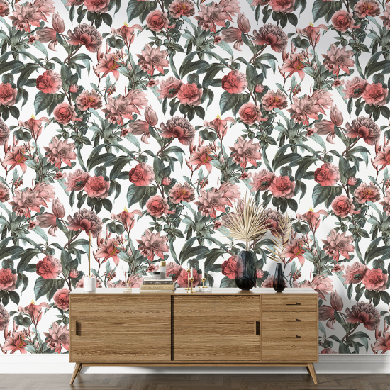 XL Wall Mural - Wallpaper - Floral pattern