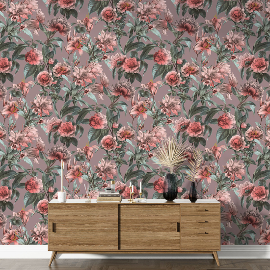 XL Wall Mural - Wallpaper - Floral pattern