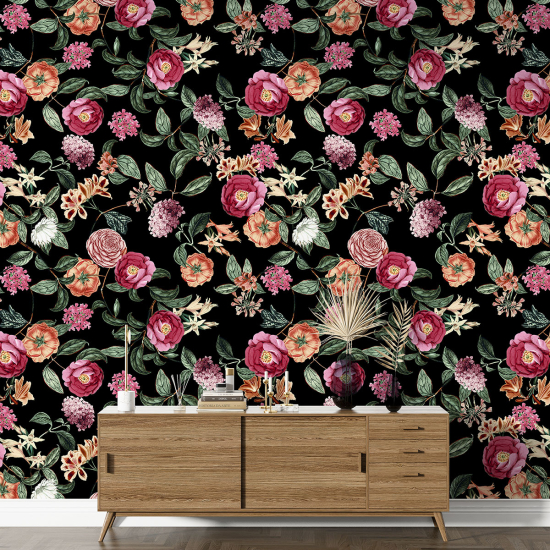 XL Wall Mural - Wallpaper - Floral pattern