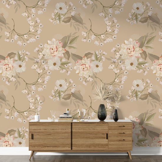 XL Wall Mural - Wallpaper - Floral pattern