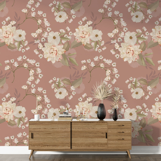 XL Wall Mural - Wallpaper - Floral pattern