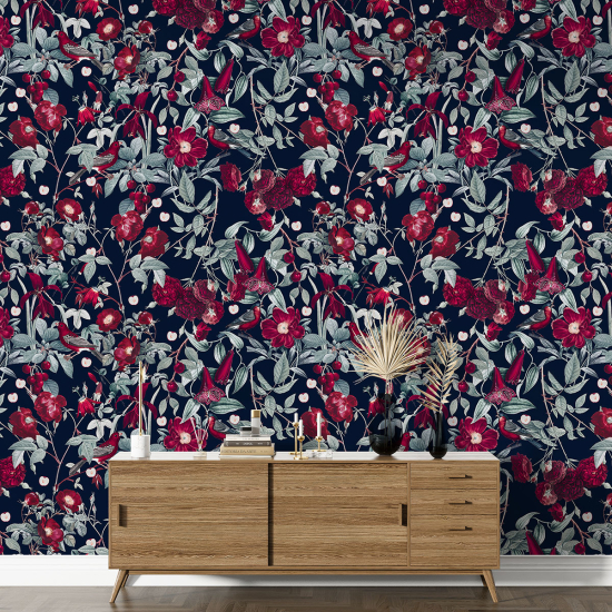 XL Wall Mural - Wallpaper - Floral pattern