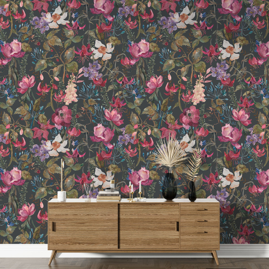 XL Wall Mural - Wallpaper - Floral pattern