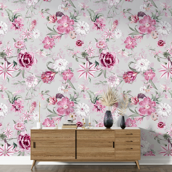 XL Wall Mural - Wallpaper - Floral pattern