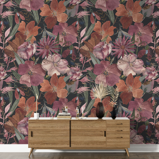 XL Wall Mural - Wallpaper - Floral pattern