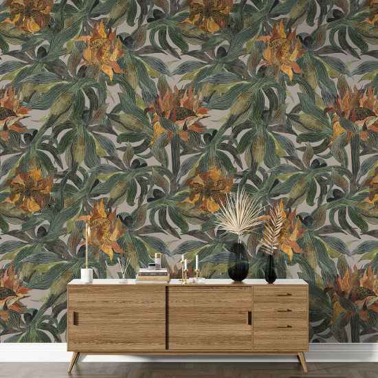 XL Wall Mural - Wallpaper - Floral pattern