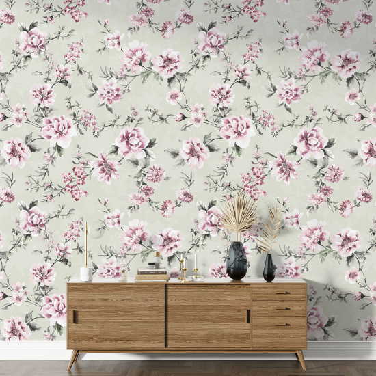 XL Wall Mural - Wallpaper - Floral pattern