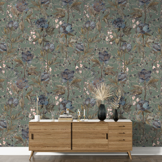 XL Wall Mural - Wallpaper - Floral pattern