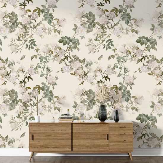 XL Wall Mural - Wallpaper - Floral pattern