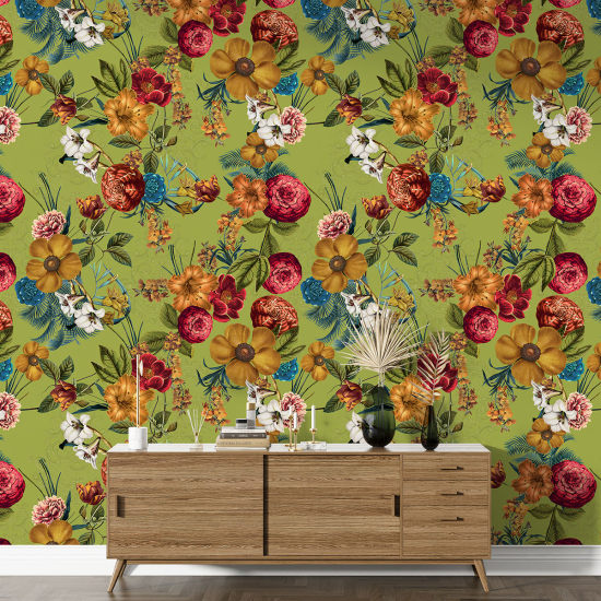 XL Wall Mural - Wallpaper - Floral pattern