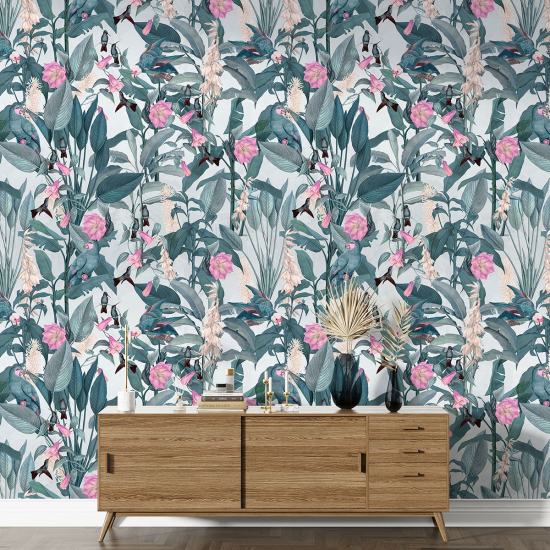 XL Wall Mural - Wallpaper - Floral pattern