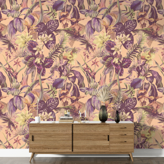 XL Wall Mural - Wallpaper - Floral pattern