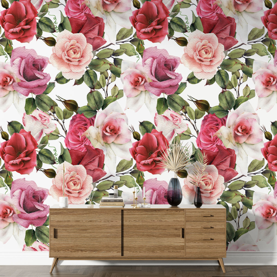 XL Wall Mural - Wallpaper - Floral pattern