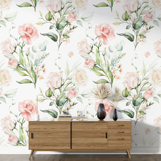 XL Wall Mural - Wallpaper - Floral pattern